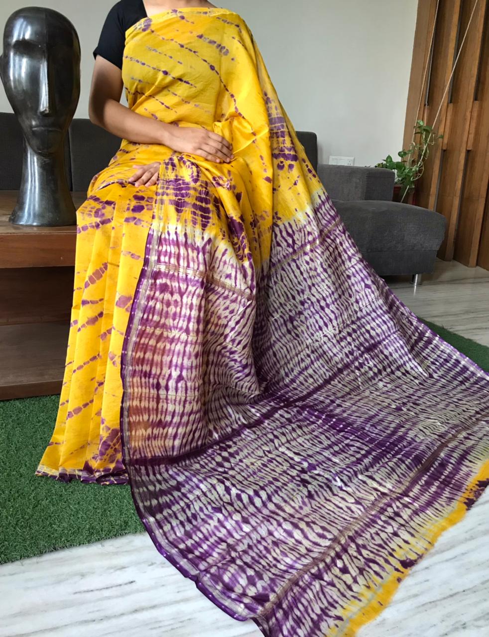 Hand printed cotton suits and sarees 